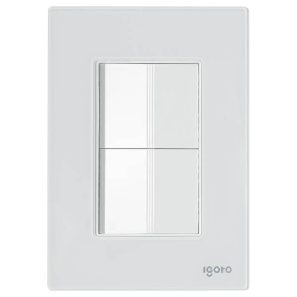 286224 Placa 3 ventanas con 2 apagadores escalera blanco Cristal Igoto