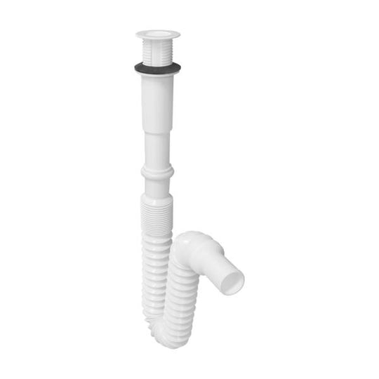 286437 Trampa para lavabo flexible PVC con rejilla tipo P Fleximatic