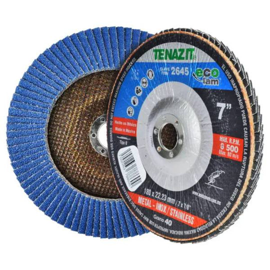286482 Disco laminado 7" x 7/8" zirconio grado 40 Tzs Ecolam Austromex