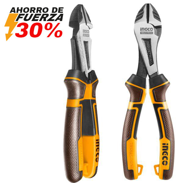 286790 Pinza corte diagonal 07" mango/cubeierto PVC blister Ingco