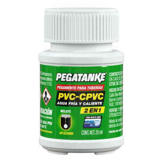 286823 Pegamento para PVC y CPVC 25ml Pegatanke