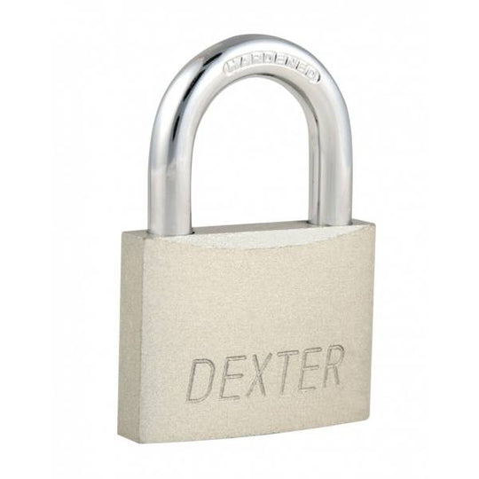 287099 Candado metalico 30mm llave tradicional gancho corto pulido blister Dexter
