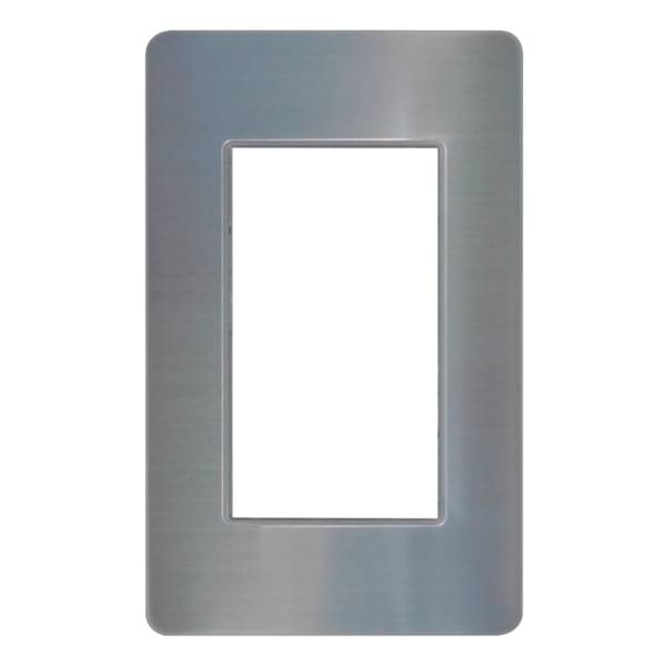 287128 Placa 1 ventana gris metal 72mm Krystal Montana