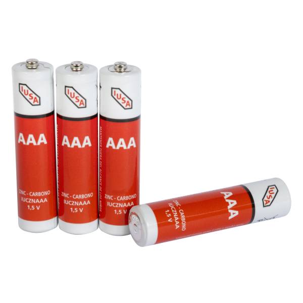 287196 Pila zinc-carbon AAA blister con 4 pz Iusa