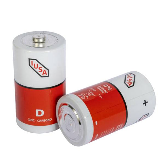 287198 Pila zinc-carbon D blister con 2 pz Iusa