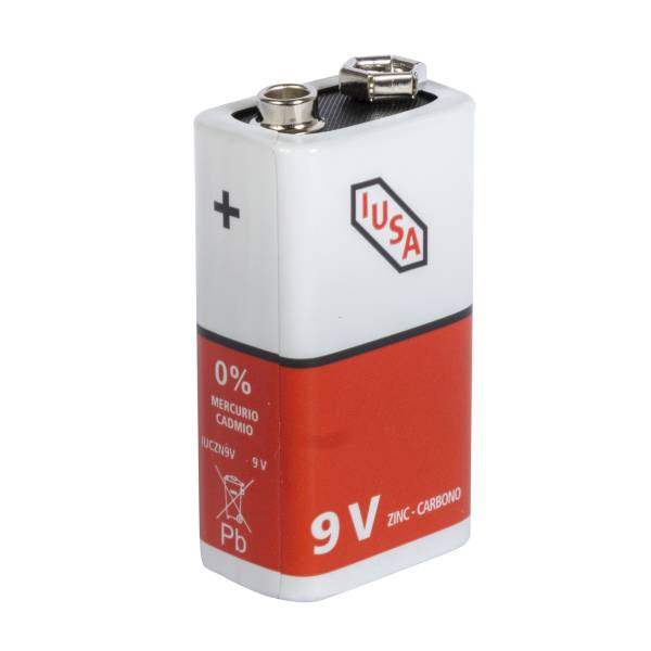 287199 Pila zinc-carbon 9v blister con 1 pz Iusa