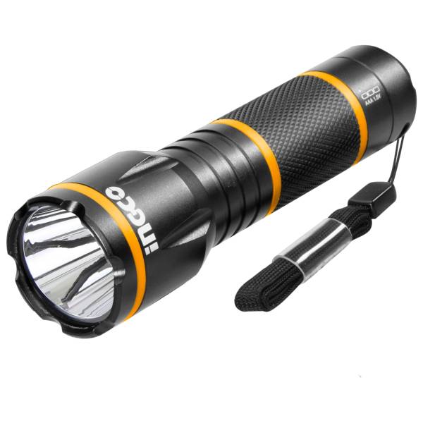 287582 Linterna de aluminio Led pilas 3aaa negro 250lm 160m Ingco