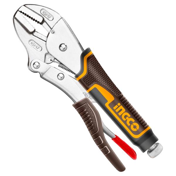 287589 Pinza de presion mordaza recta 10" mango con grip CrV Ingco
