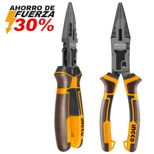 287590 Pinza de punta-corte 8.5" mango con grip Ingco