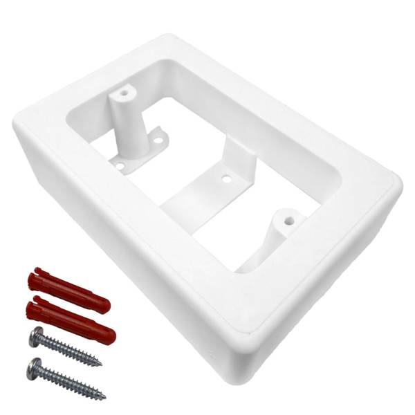 287850 Caja de contactos para canaleta 3 x 5 blanca con pija-taquete sin fondo