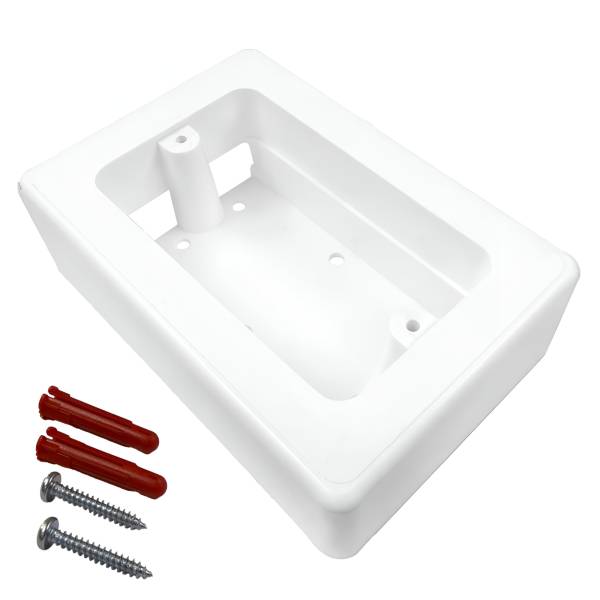 287851 Caja de contactos para canaleta 3 x 5 blanca con pija-taquete con fondo