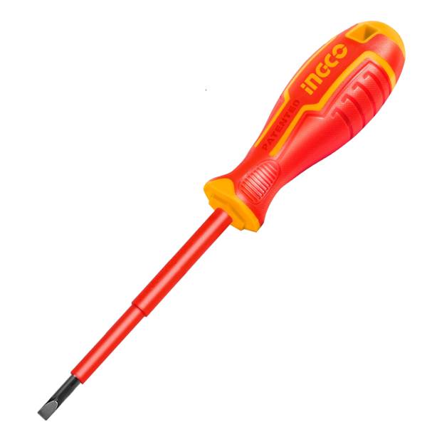 287900 Desarmador dielectrico plano 3/16" x 5" mango con grip Ingco