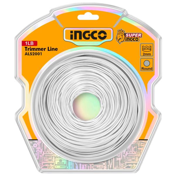 287914 Hilo desbrozadora 2.0mm x 120 mts blanco blister Ingco