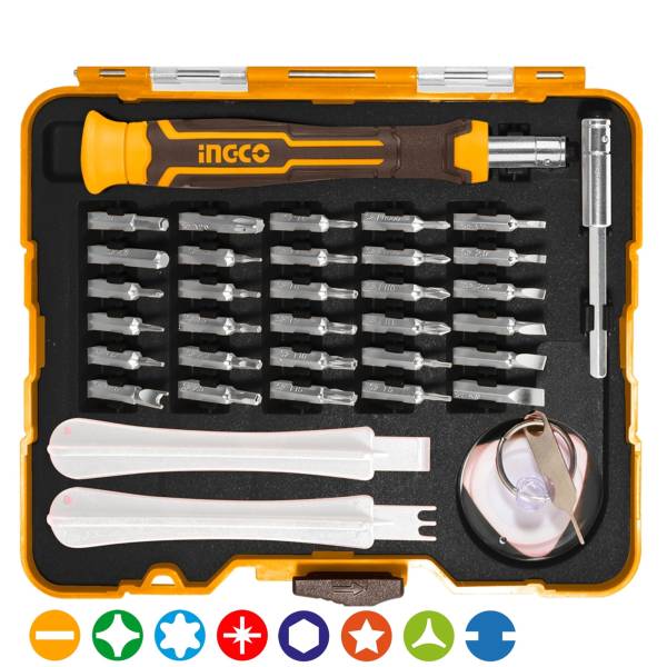 287920 Juego de reparacion dispositivos desarmador/precision 37pz Ingco