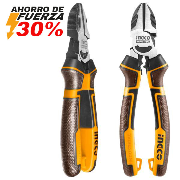 287965 Pinza corte diagonal 07" alta palanca mango/grip Ingco