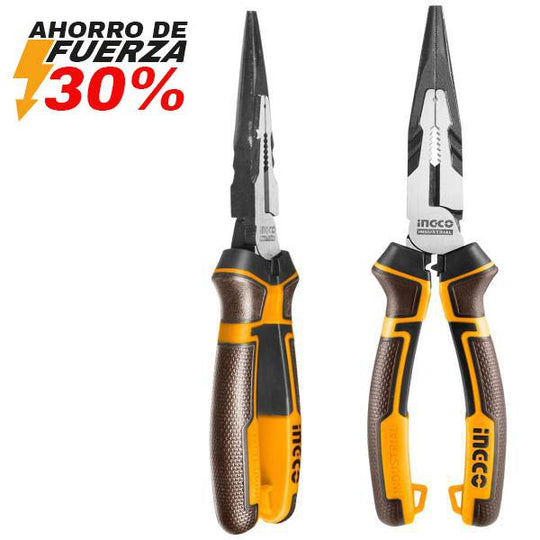 287968 Pinza de punta-corte 8" alta palanca mango grip Ingco