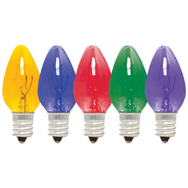 288017 Foco navideño 7-1/2 colores surtidos con 50pz Kley