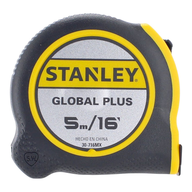 Flexómetro Stanley 30-716MX negro y amarillo con cinta de 5 m