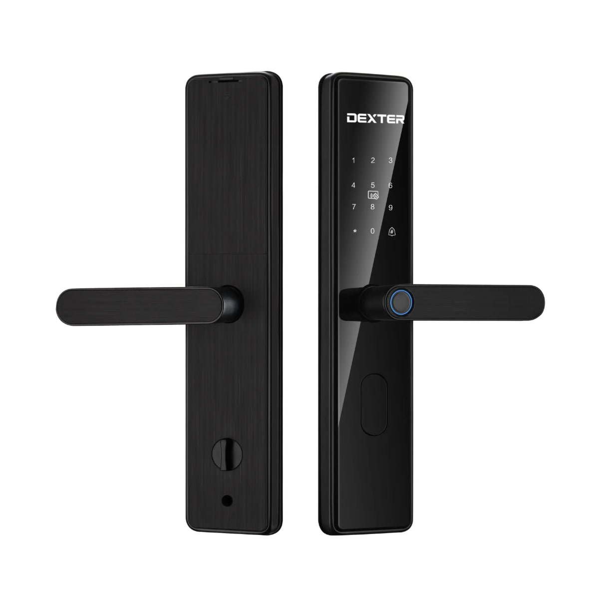 Cerradura manija inteligente negra Dexter PP100WIFI de embutir