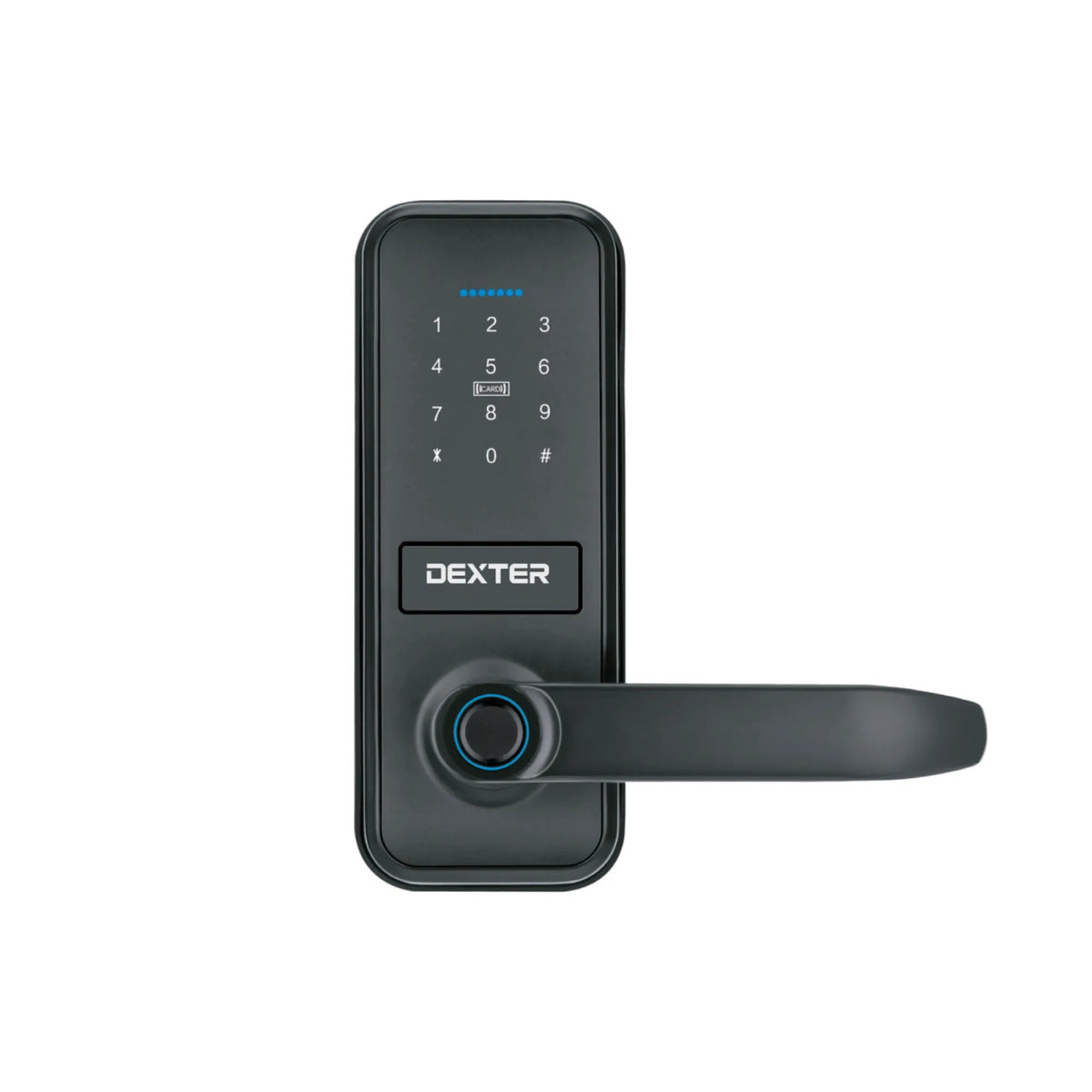 Cerradura manija inteligente tubular negra DEXTER P130WIFI