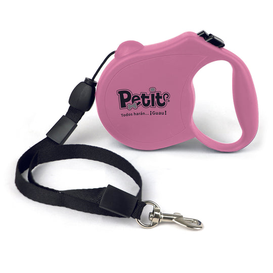 Correa retráctil rosa AKSI 622201 para mascota de 10 kg