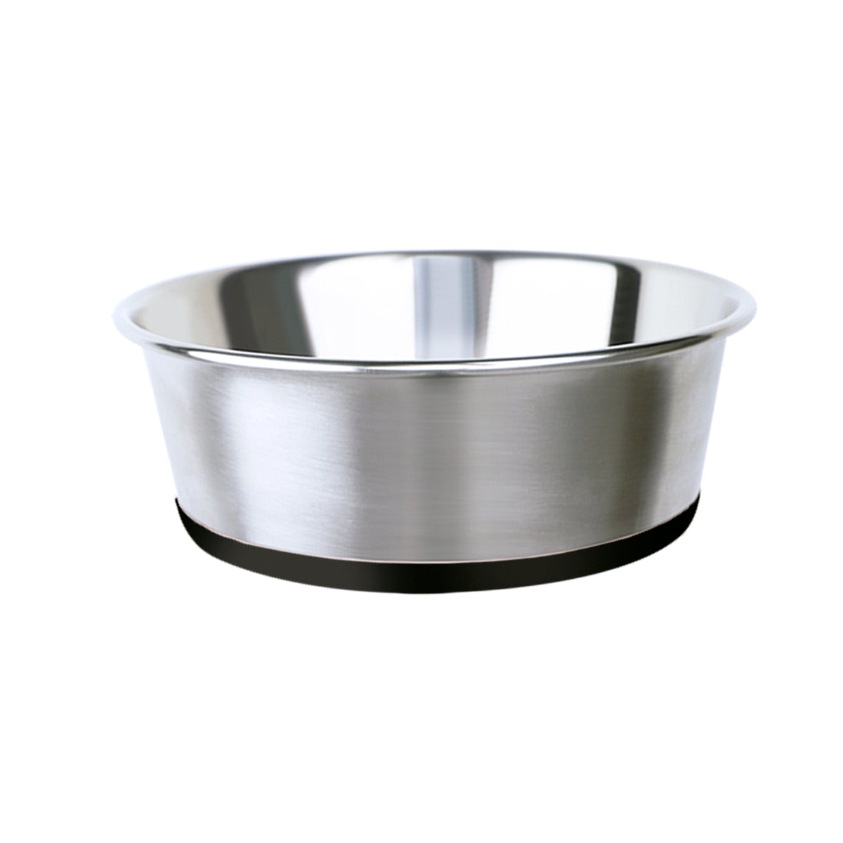 Plato para mascota AKSI 652208 de acero inoxidable con base de silicón