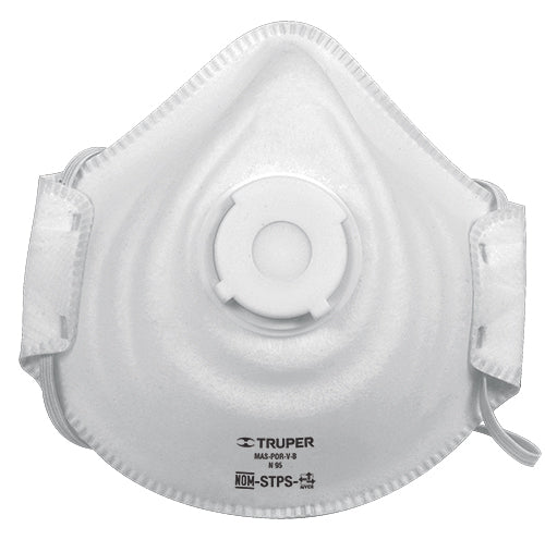 3780 Mascarilla para polvos organicos con valvula Truper