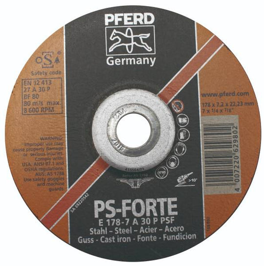 4007 Disco desbaste metal 7x1/4x7/8 pferd