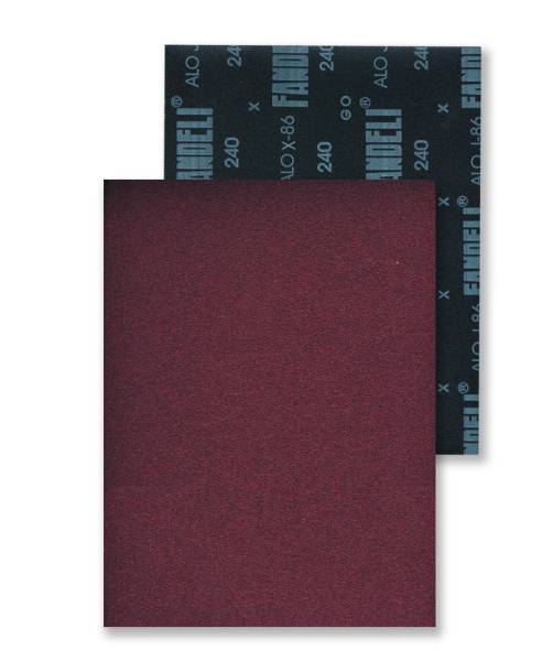 4141 Lija roja oxialum J-86 grado 120 9" x 11" metal/madera Fandeli