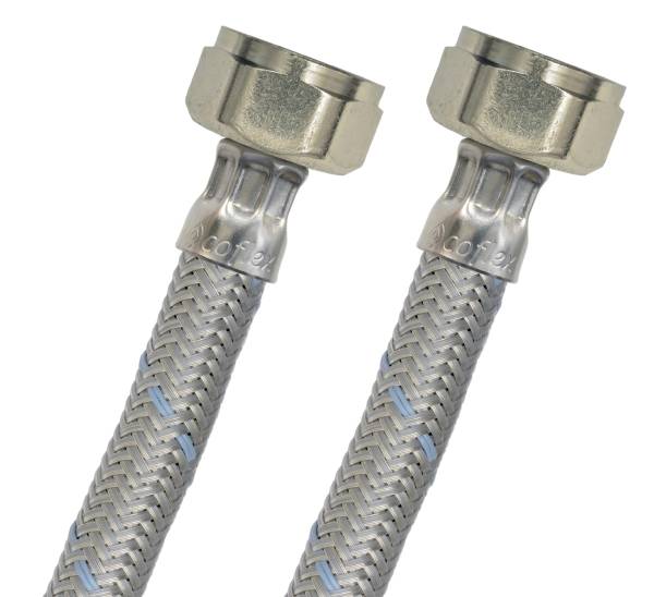 5345 Manguera para lavabo y fregadero de acero basico 1/2" x 1/2" 055cm LLA55 Coflex