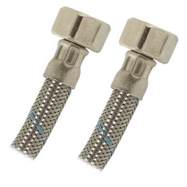 5346 Manguera para lavabo y fregadero de acero basico 1/2" x 1/2" 040cm LLA40 Coflex