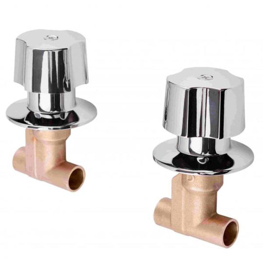 5566 Juego llaves empotrar soldable bronce standard 4652 Dica