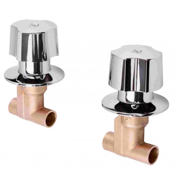 5566 Juego llaves empotrar soldable bronce standard 4652 Dica