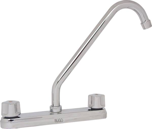 5668 Mezcladora fregadero de bronce tipo standard maneral standard 1/4 de vuelta cromada 8I Rugo