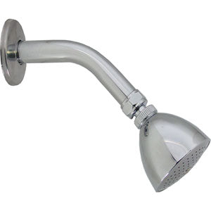 5756 Regadera con brazo redonda 02" laton cromada Genova 44G Rugo