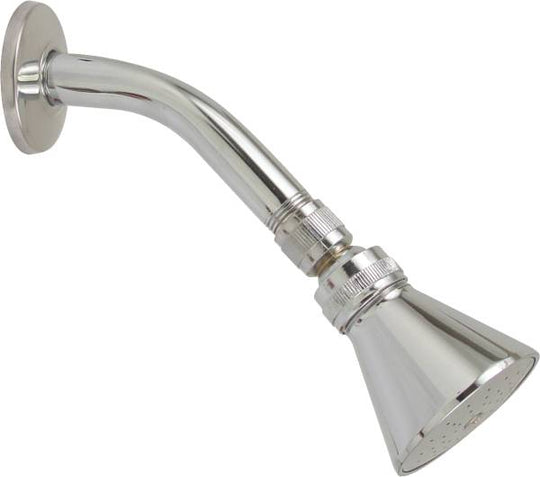 5763 Regadera con brazo redonda 02" zamac cromada roma 44R Rugo