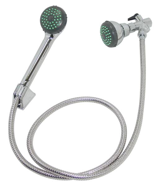 5765 Regadera redonda antisarro telefono ABS 2-3/4" cromado 44T Rugo