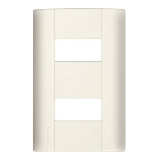 6337 Placa 2 ventanas marfil Modus Bticino
