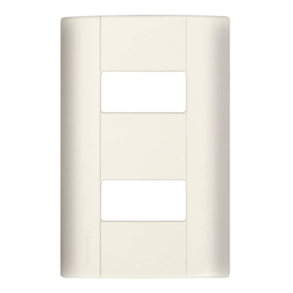 6337 Placa 2 ventanas marfil Modus Bticino
