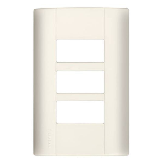 6338 Placa 3 ventanas marfil Modus Bticino
