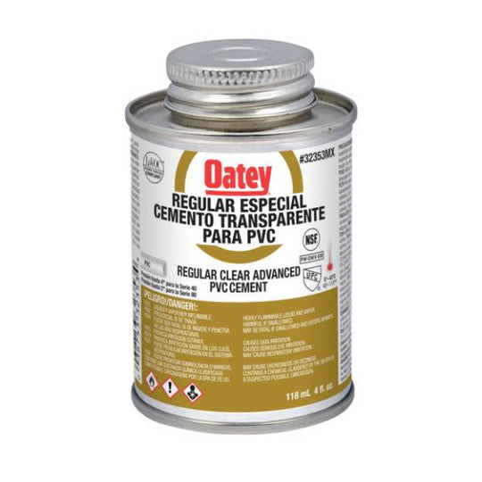 6579 Pegamento para PVC 118ml 1/8 etiqueta dorada Oatey