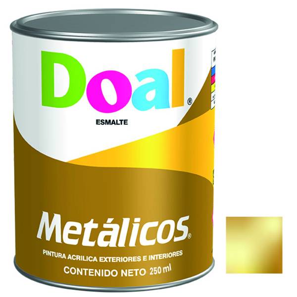 6993 Pintura acrilica para metalicos oro rico 0.25 lt Doal