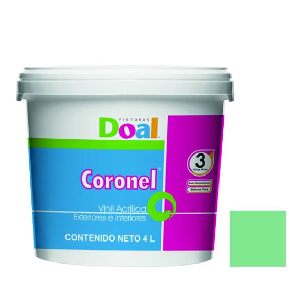 7040 Pintura vinil coronel verde mar 4.0 lt Doal