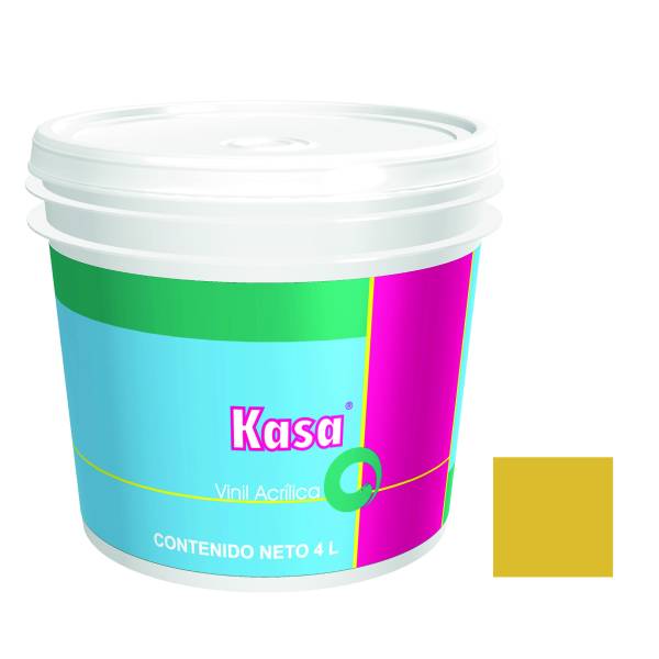 7064 Pintura vinil kasa amarillo paja 4.0 lt Doal