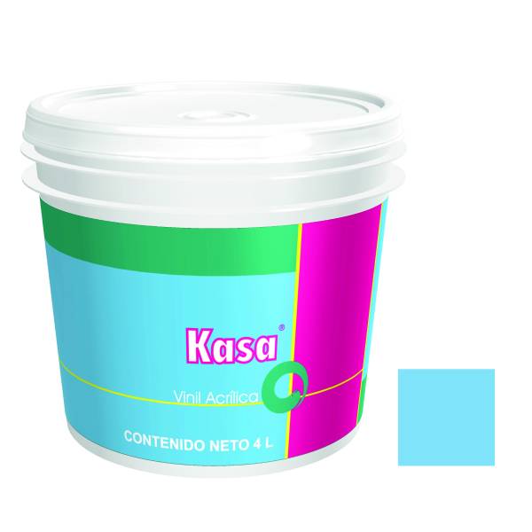 7074 Pintura vinil kasa celeste 4.0 lt Doal