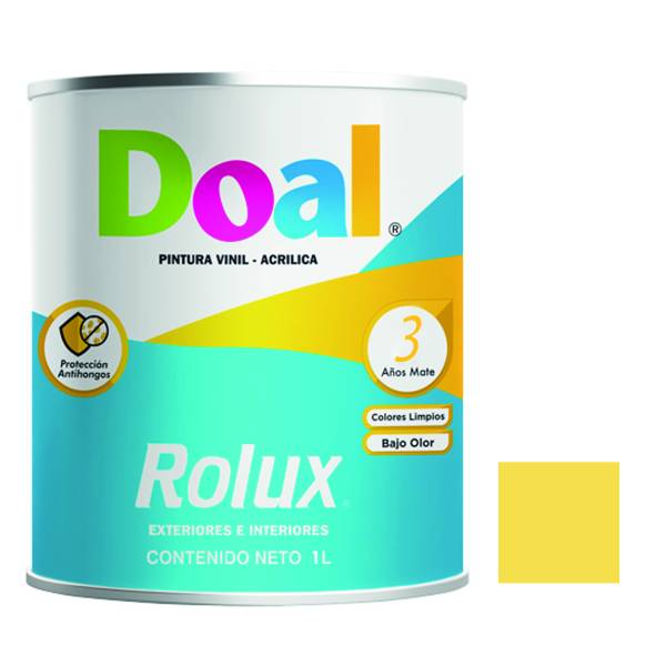 7152 Pintura vinil rolux amarillo intenso 1.0 lt Doal