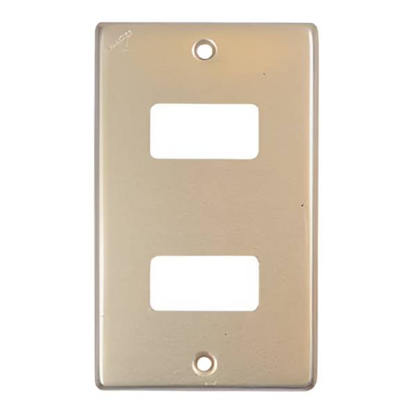 7647 Placa 2 ventanas dorado Royer