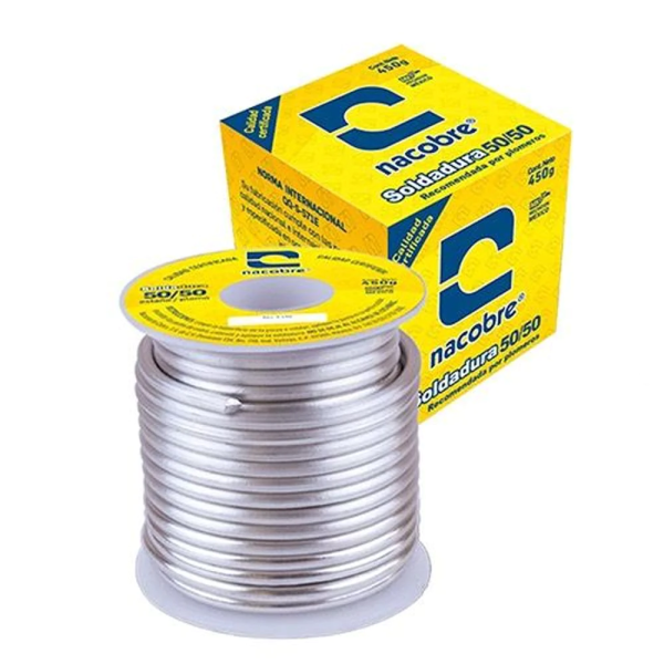 7956 Soldadura solida 50/50 3mm 450gr Nacobre