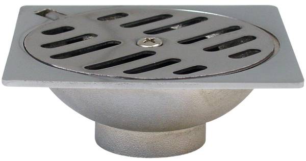 8198 Coladera cuadrada 4x4 laton cr46 Rugo