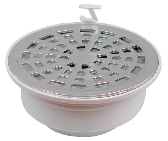 8211 Coladera universal PVC rejilla cromada 47prc Rugo